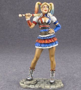 Hand Painted Woman Harley Quinn 1/32 Metal Tin Figure Girl Toy Soldier 54mm