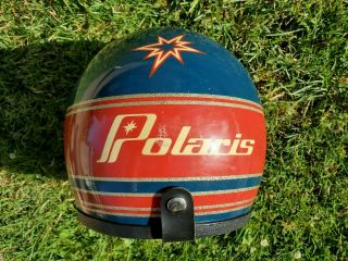 Vintage Polaris Snowmobile Helmet Full Face Metal Flake