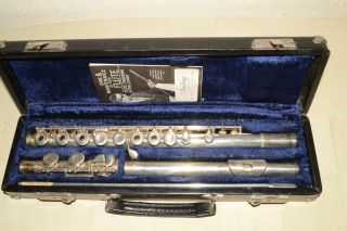 1972 Vintage Armstrong 303 Open Hole Flute,  Inline - G W/solid Silver Head C - Foot