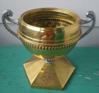 Vintage Bradley & Hubbard Trophy / Urn Gwtw Banquet Oil Lamp Base Look B&h 200