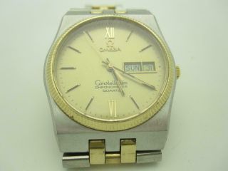 Vintage Omega Constellation Chronometer Quartz Two Tone Watch