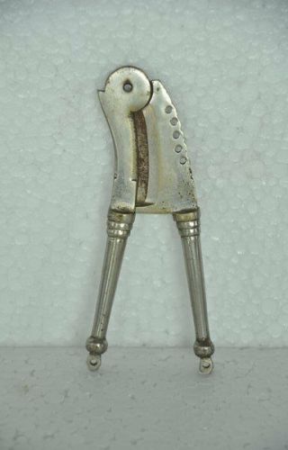 Old Brass Handcrafted Engraved Betel Nut Cutter / Sarota,  Patina