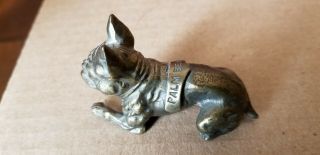 Vntg Brass Bronze French Bulldog Figurine Signed K&o Co.  Kronheim & Oldenbusch