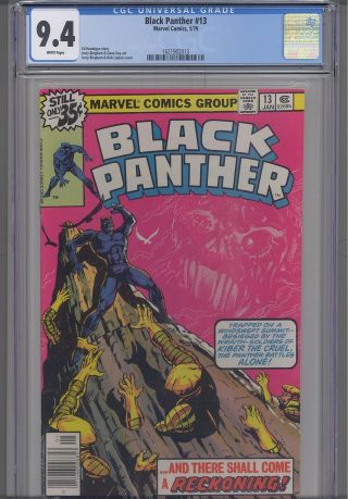 Black Panther 13 Cgc 9.  4 1979 Marvel Comic: " Kiber The Cruel " Frame