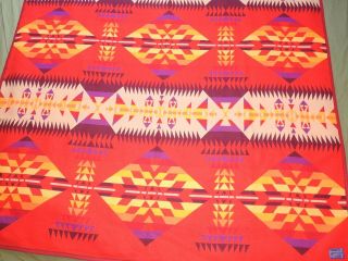 Vtg Pendleton Beaver State Southwest Navajo Style Reversible Wool Trade Blanket