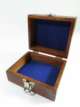 Vintage Restored Finger Joined Solid Mahogany Instrument Storage Box