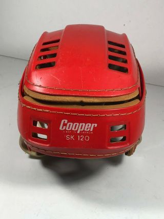Vintage Cooper Sk 120 Red Hockey Helmet Jr.  Or Youth Size Canada Ship