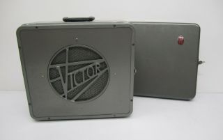 Vtg C1940s Victor Projector Speaker Metal Cabinet Guitar Amp Conversion