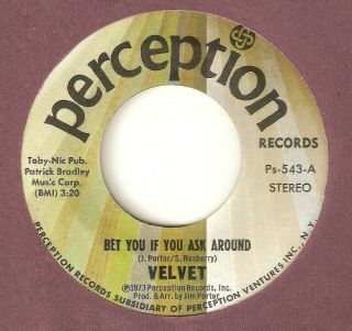 Velvet Bet You Is You Ask Around Perception Mecca Northern Soul Usa 45