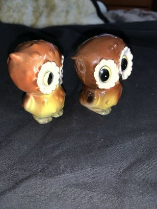 Vintage Baby Owls Salt and Pepper Shakers Collectible Norcrest Ceramic Shaker 2
