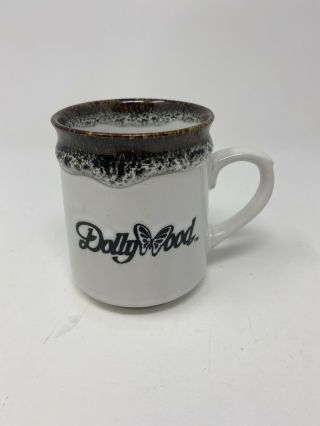 Vintage Dolly Parton Dollywood Coffee Mug Cup White Drip Rim
