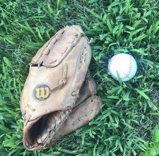 Vintage Wilson A2000 - L Leather Baseball Glove Made In Usa