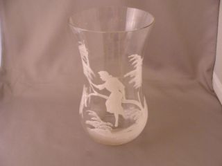 Antique Mary Gregory Paneled Clear Vase 1850 - 1899
