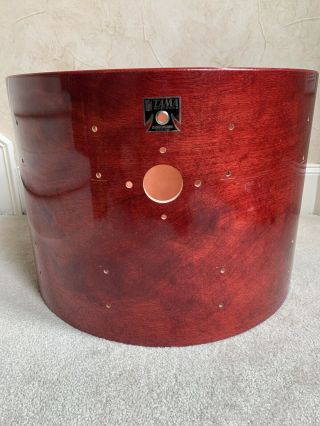 Vintage 80s Tama 22” X 16” Bass Drum Shell Superstar Cherry Wine Made In Japan