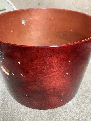 Vintage 80s Tama 22” X 16” Bass Drum Shell Superstar Cherry Wine Made in Japan 2
