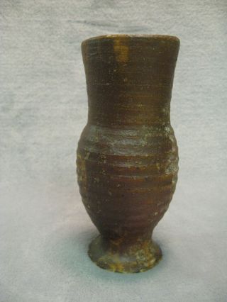 Antique Early German Stoneware Beaker - Small - Circa 1450 - Tapered Neck