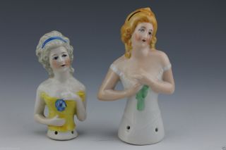 2 German Porcelain Half Dolls 8032 And 5560