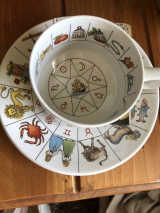 Taltos Fortune Telling Zodiac Teacup Set Jon Anton Ironstone England