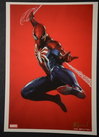 Spiderman Print Signed By Adi Granov