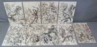 Civil War Ii 0 1 2 3 4 5 6 7 8 (full Run Virgin Sketch Variants) Marvel 2016