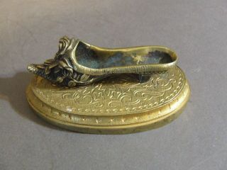 19th Century Ornate French Bronze Slipper Shoe