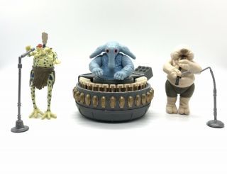 Vintage Star Wars Sy Snootles And The Max Rebo Band Mic Stands Flute Complete