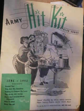 President Dwight D.  Eisenhower - Signed Vintage Wwii Hit Kit Sheet Music