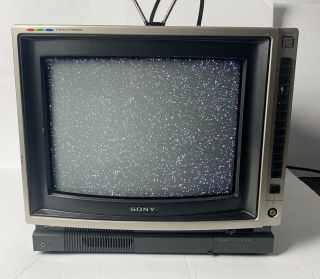 Vintage Sony 13” Trinitron Kv - 1361 Color Tv Television Retro Gaming Rare