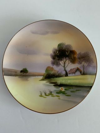 Antique Nippon Hand Painted Decorative Plate - 6 1/4 Inches