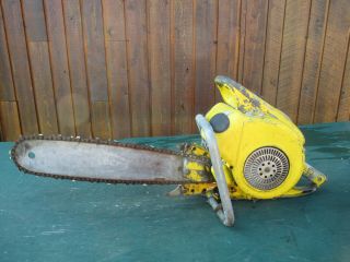 Vintage Mcculloch Model 47 Chainsaw Chain Saw With 19 " Bar Very Old