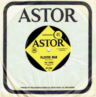 The Kinks - Plastic Man - Rare 7 " 45 Vinyl Record - 1969