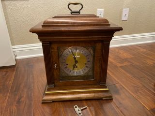 Vintage Howard Miller Mantel Clock 612 - 436 Triple Chime & Key Wind Movement