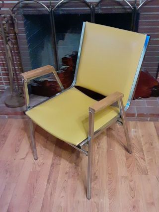 Vintage Mid Century Modern Global Upholstery Co.  Canada Arm Chair Rare Mustard