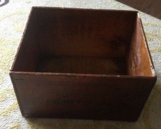 Vintage Finger Joint Wood Crate Box 12 " X 7 1/4 " X 10 "