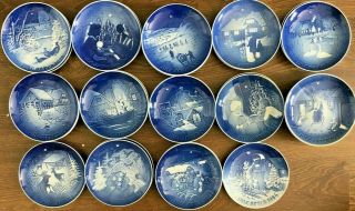 Copenhagen Porcelain Plates Christmas Jule - Aften 1926 - 1990 Bing & Grondahl