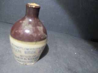 Vintage Antique Stoneware Mini Jug Hirsch Bros Cider & Vinegar Ky E119 Pl