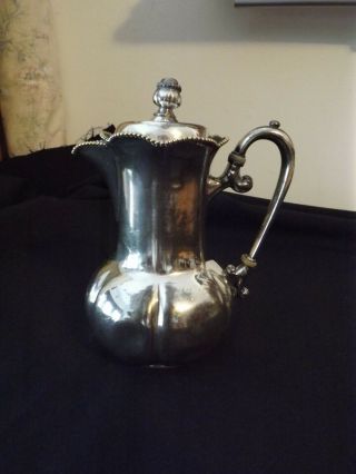 Simpson Hall Miller Co.  Silverplated Teapot 7 " Tall Marked 8633 Hinged Lid
