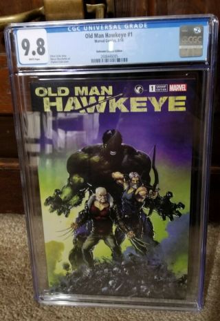 Old Man Hawkeye 1 Cgc 9.  8 Unknown Comics Clayton Crain Variant Logan Wolverine