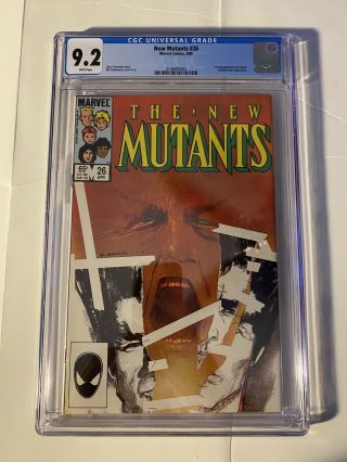 Mutants 26 Cgc 9.  2.  1st Full App Of Legion.  White Pages.  1985 Marvel