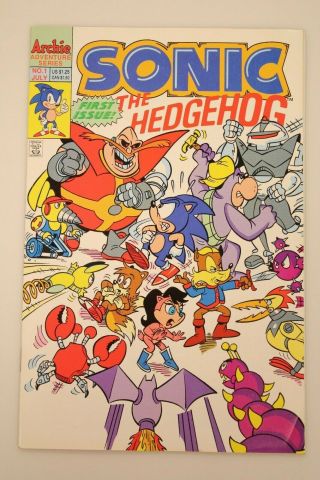 Sonic The Hedgehog 1 1993 Archie Comics 1st Ongoing Series Sega Key