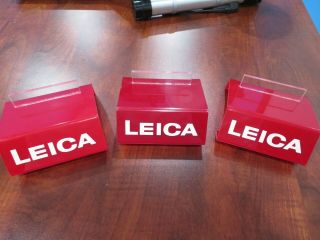 Vintage Red Leica Display Stands Made In Germany