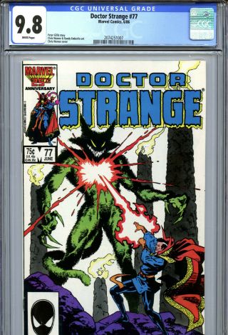 Doctor Strange 77 (1986) Marvel Cgc 9.  8 White Pages Chris Warner Cover
