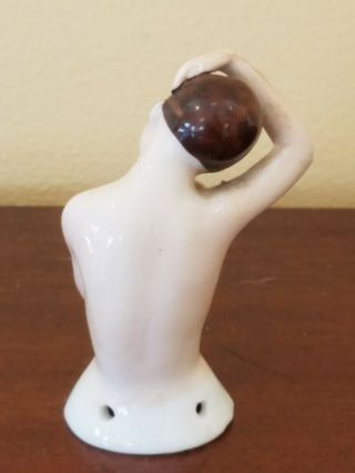 Antique Art Deco Half Doll German Porcelain Bathing Beauty nude Flapper 5881 2