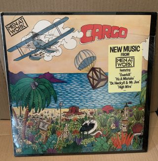 Men At Work Cargo 1983 U.  S Pressing W/insert Vinyl Hype Sticker