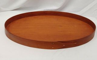 Shaker Wood Oval Tray By Shaker Workshops Usa 12.  5 X 16.  5 " Rustic Farmhouse