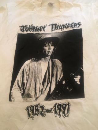 Vintage Johnny Thunders Shirt York Dolls 1991 L Rare