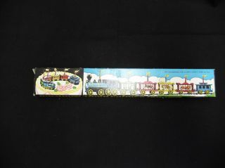 VINTAGE BIRTHDAY TRAIN CANDLE HOLDER CAKE TOPPER PLASTIC HONG KONG CIRCUS RETRO 3