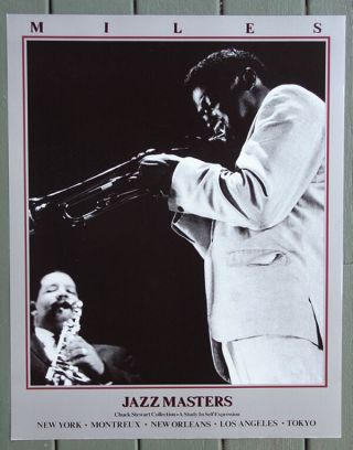 Miles Davis•jazzmasters•chuck Stewart Collection•vintage Jazz Poster 22x28
