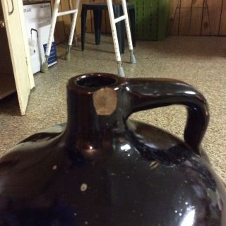 Vintage 5 gallon stoneware jug with Indian Head 2
