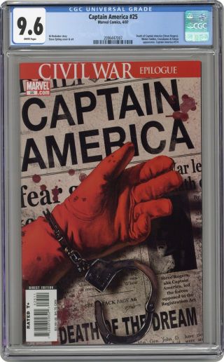 Captain America 25a Epting Variant Cgc 9.  6 2007 2096447007